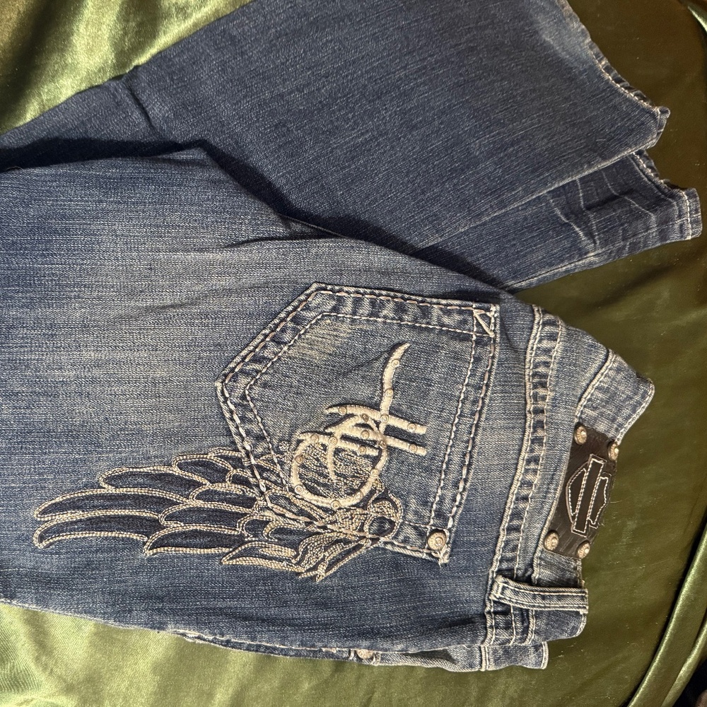 Harley-Davidson Women’s Wing Embellished Bling Jeans